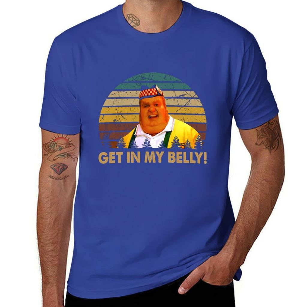 Fat Bastard character get in my belly poster T-Shirt shirts graphic tee hippie clothes mens cotton t shirts