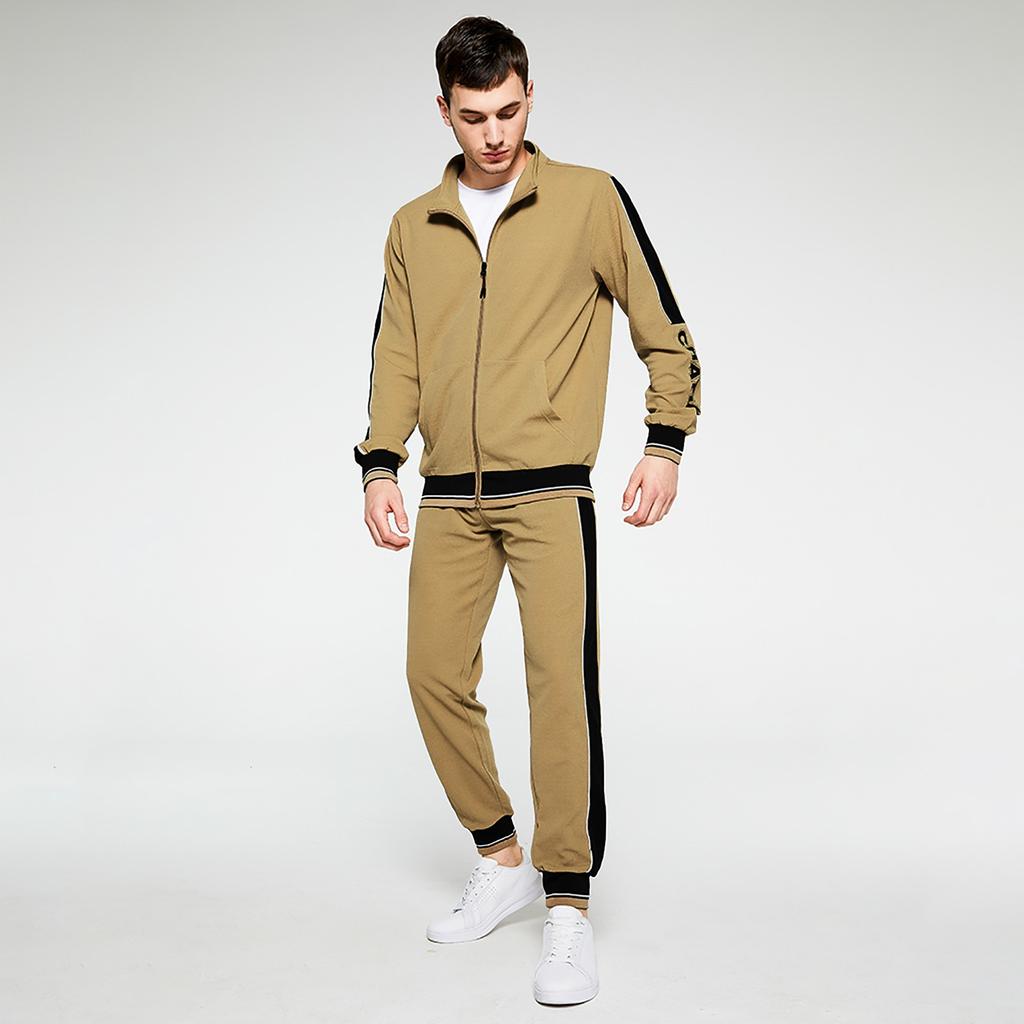 Men's Casual Tracksuit Set Long Sleeve Full-Zip Running Jogging Athletic Sweat Suit