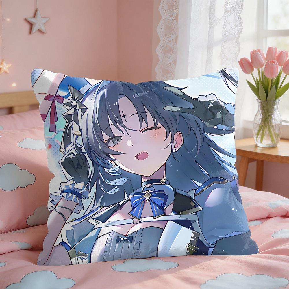 Wuthering Waves Yangyang Cushion Cover Square Short Plush Pillow Case Living Room Sofa Home Decor Funda X