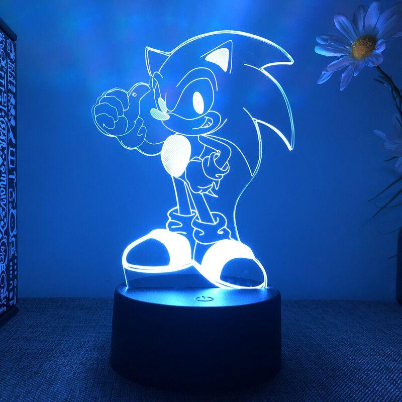 Lamp 3d Led Night Light Acrylic Touch Cartoon Character Table Desk Gifts