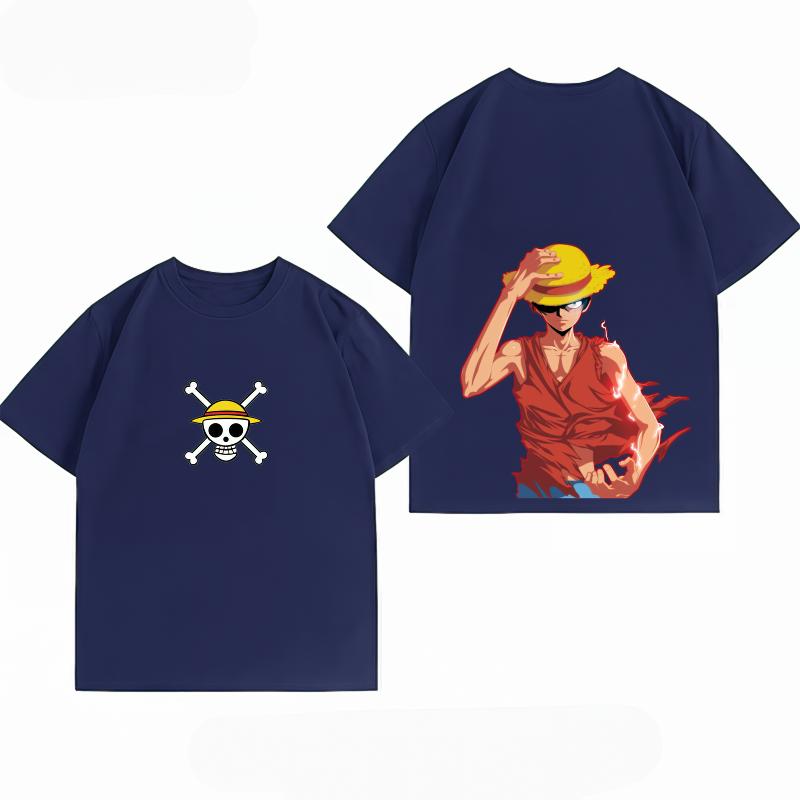 Unisexs Clothing New 100 Cotton Breathable Summer TShirt One Piece Luffy Print Casual Streetwear Unisexs TShirt