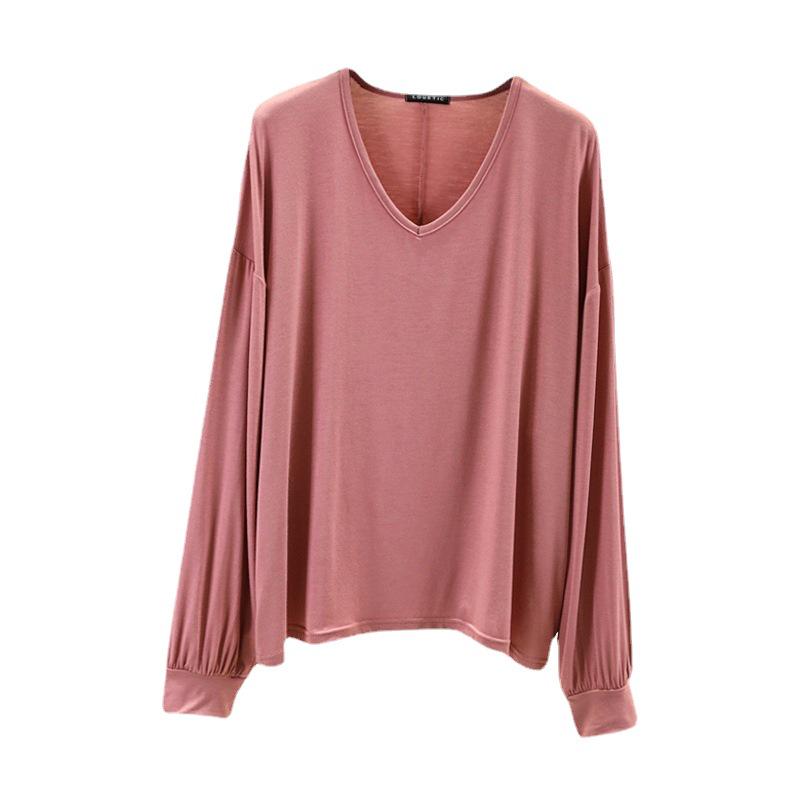 Loose V-neck Long Sleeve Women's Sun Protection T-shirt - Plus Size Summer Riding Top, Korean Style