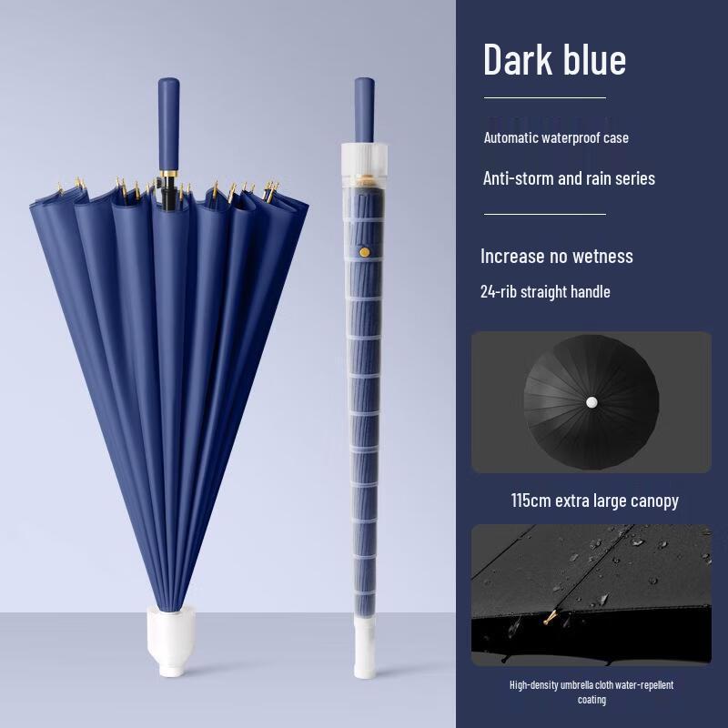 Graceful Automatic 24-Rib Long-Handle Umbrella