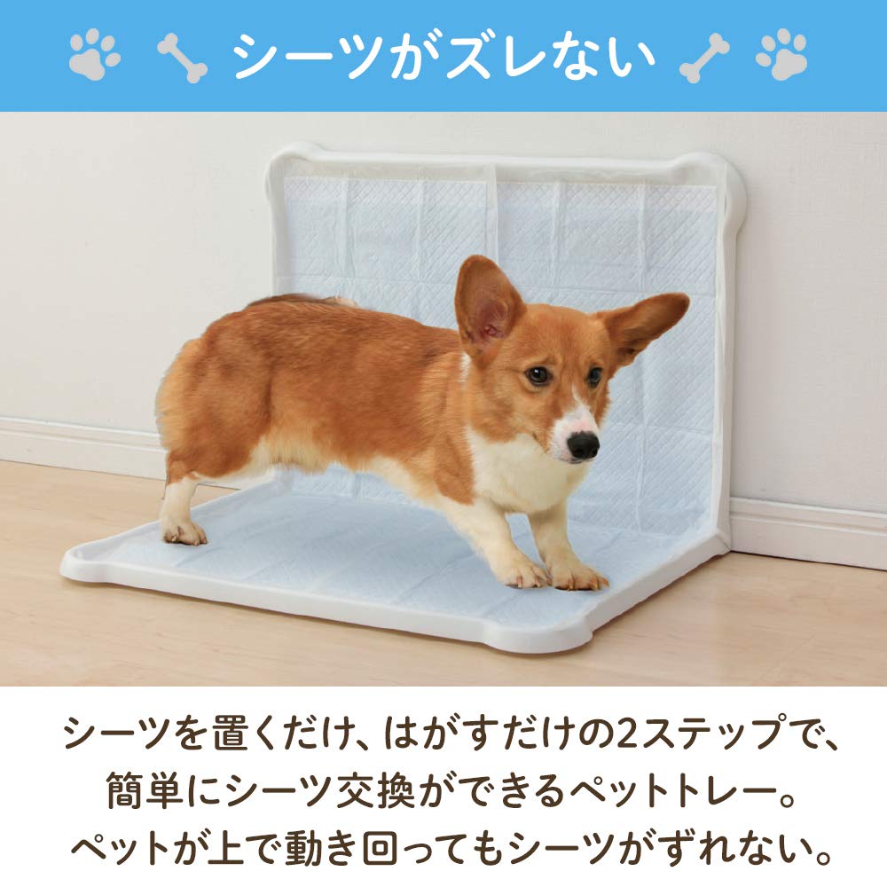 Iris Ohyama Dog Toilet Sheet, Fitted Tray, Double Wide, White, P-SPTD