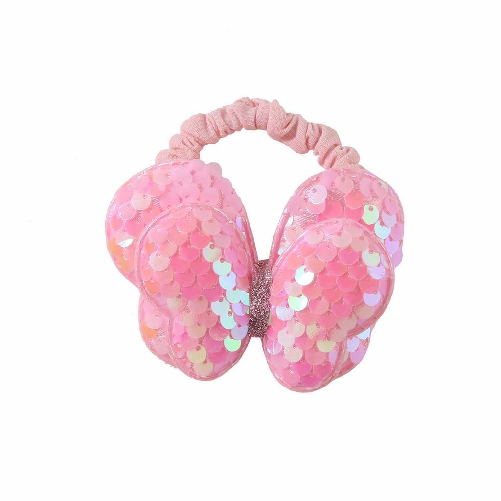 High-grade Sequined Bow Hair Rope Children's High Elastic Small Intestine Ring Does Not Hurt The Hair Rubber Band Ponytail Children's Hair Accessories