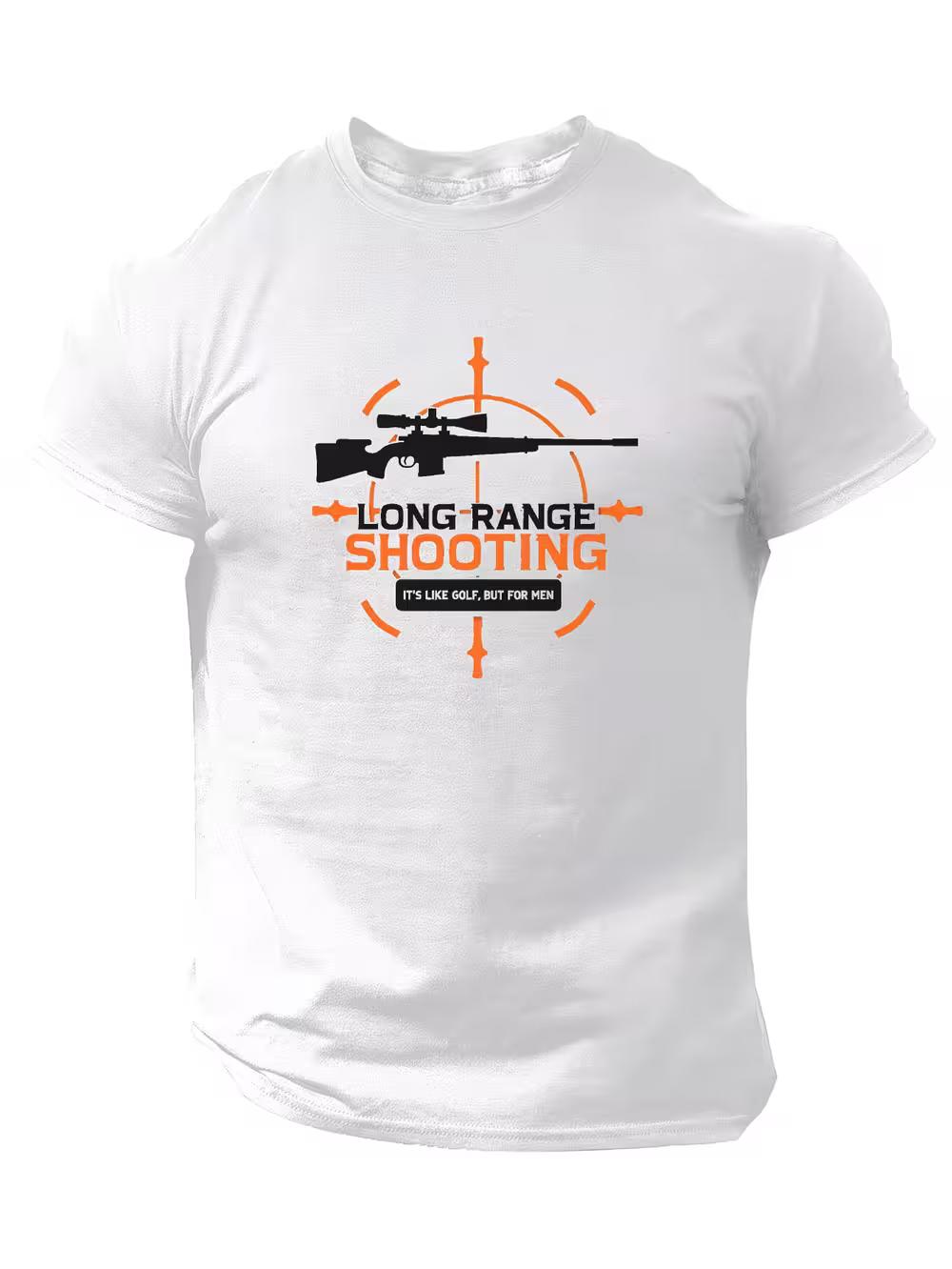 Men s Tactical Rifle Shooting Range T-Shirt - Long-Range Shooting Graphic Tee XXXL