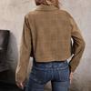 Women's Autumn and Winter Jacket Corduroy Jacket Short Section Lapel Coat