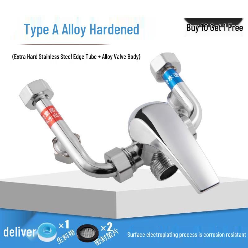 All-Copper U-Shaped Electric Water Heater Mixer & Shower Faucet Set with Pressure Boosting Valve