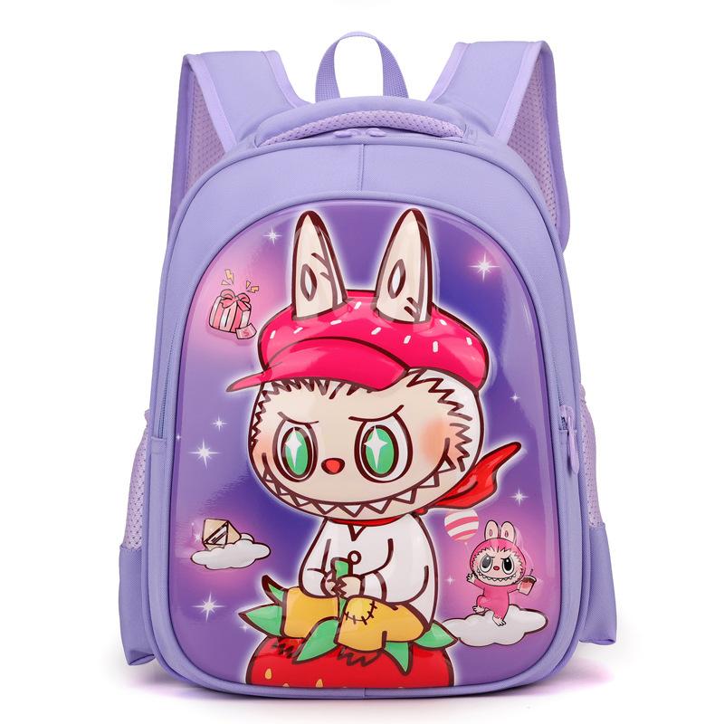 

Мультяшный красочный рюкзак для детей, мальчиков и девочек, из прочного нейлонового материала фиолетовый