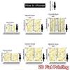 2pcs   2D FLAT PRINTING Curtains (Without Rod) Golden Geometric Halloween Festival Popular Curtains&Drapes Durable Polyester