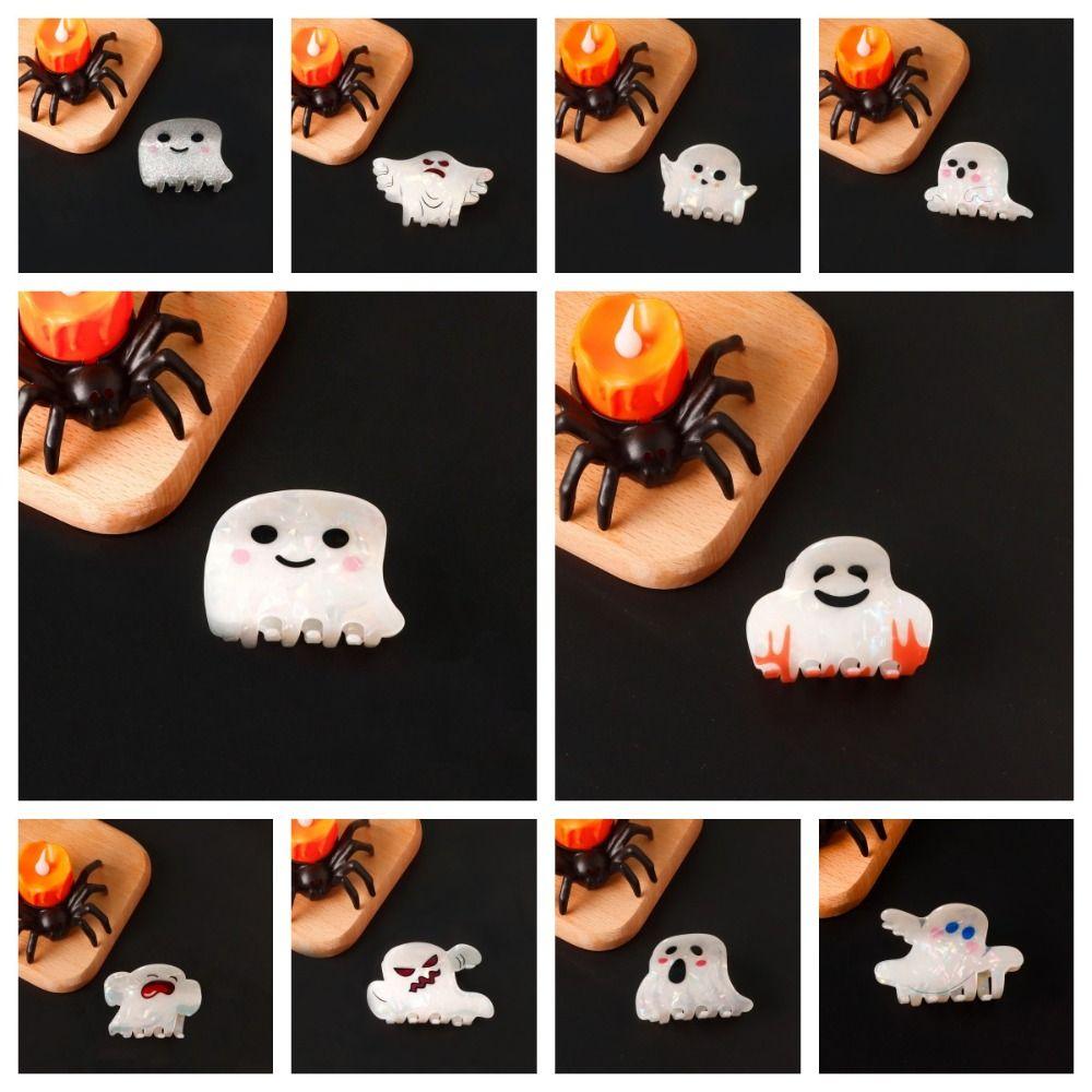 Grab Clip Halloween Hair Clip PVC Shark Clip Cute Ghost Hair Claw  Gift