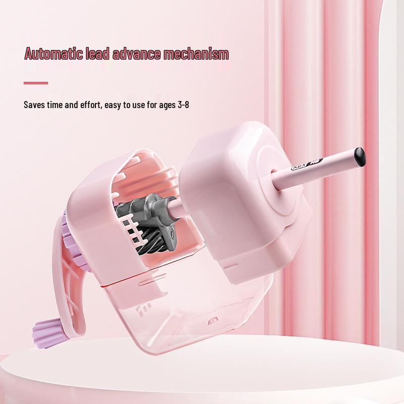 Macaron Hand-Crank & Automatic Pencil Sharpener for Children
