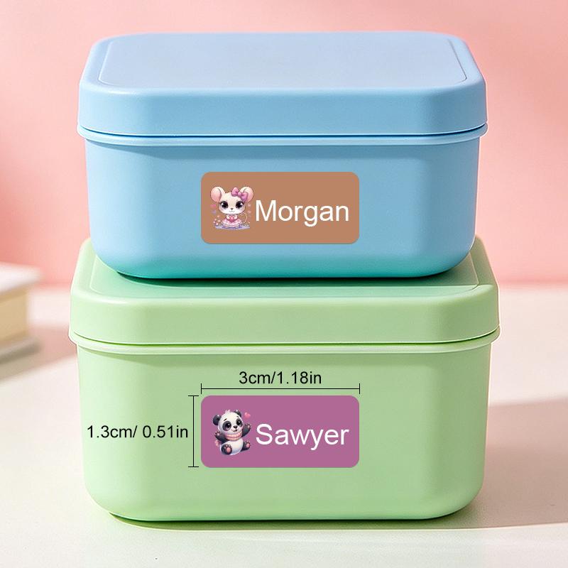 Custom Name Stickers - Personalized Waterproof Labels For School Books Pens Pencil Cases Coffee Cups | Fashionable Reusable