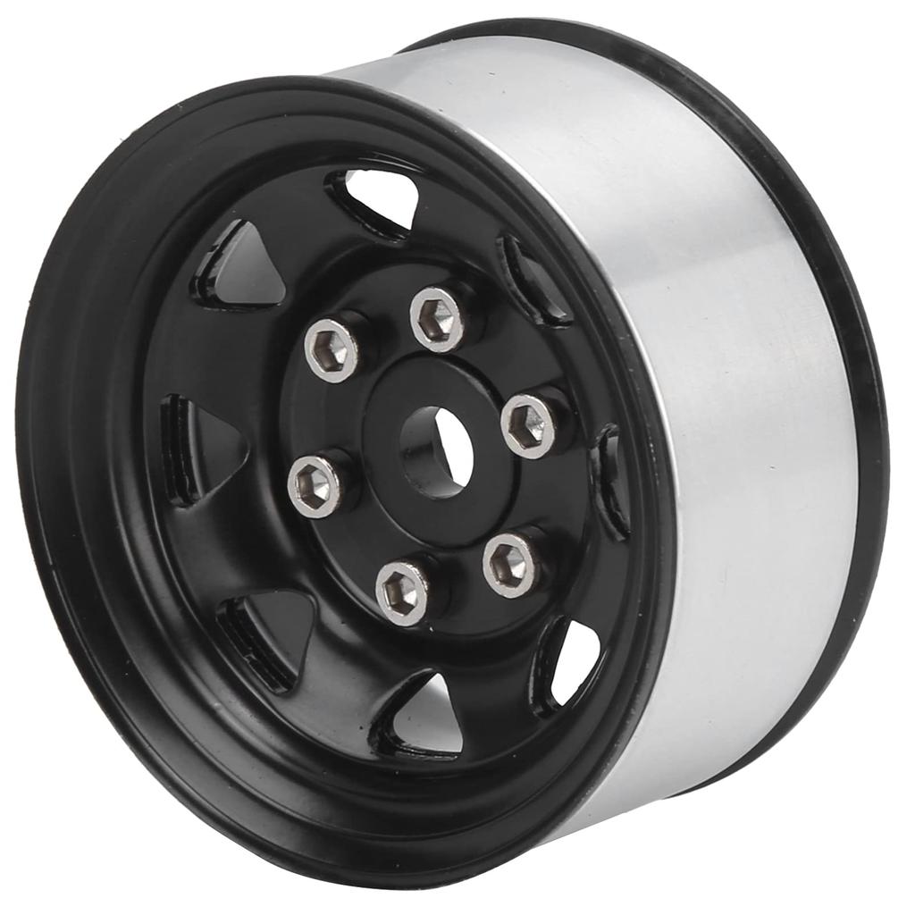 4pcs 1.55" RC Wheel Rim Hubs Axial AX90069 for Crawlers, Universal RC Wheel Hubs, Black