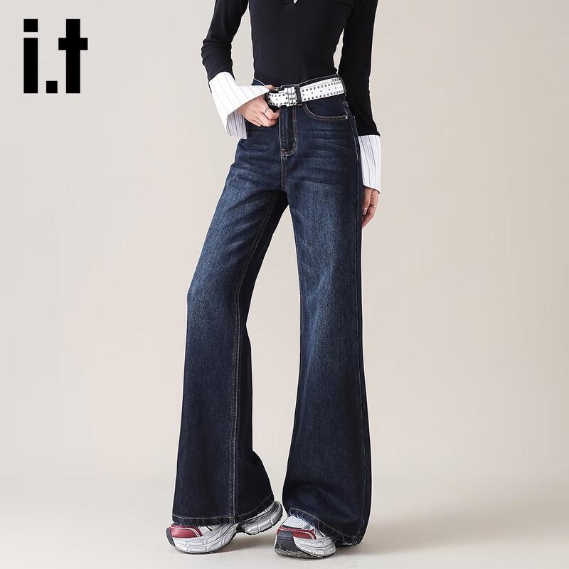 

izzue it Женские джинсы клеш с высокой посадкой XL