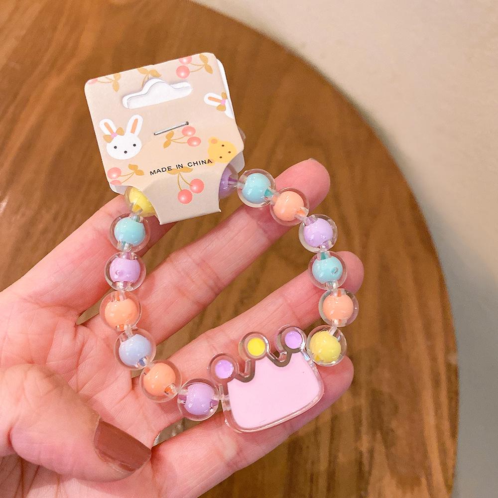 Princess Jelly Beaded Bracelet for Girls: Cute and Colorful Student Jewelry Accessory