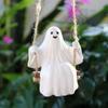 Sculpture Car Decor Pendant Resin Ghost Ornaments Cute Ghost Swing Pendant  Rearview Mirrors