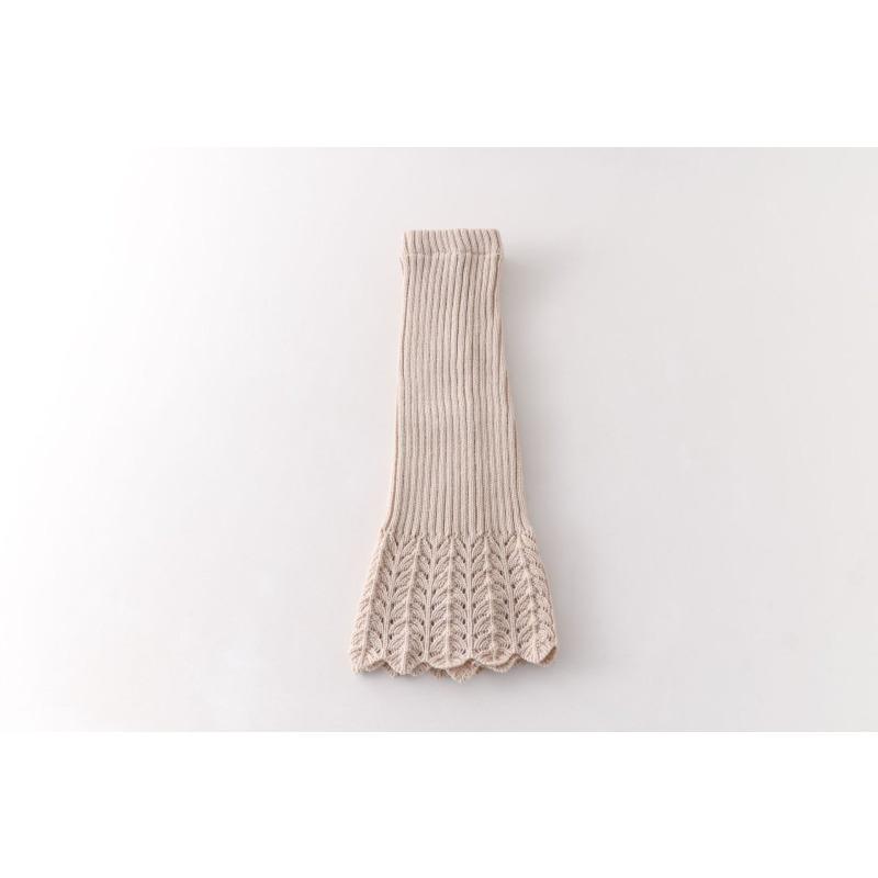 Ladies Autumn and Winter Retro Hollow Thin Tail Micro Horn Wool Calf Pile Stocking