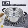 Qiewei 201 Stainless Steel Induction Steamer & Soup Pot