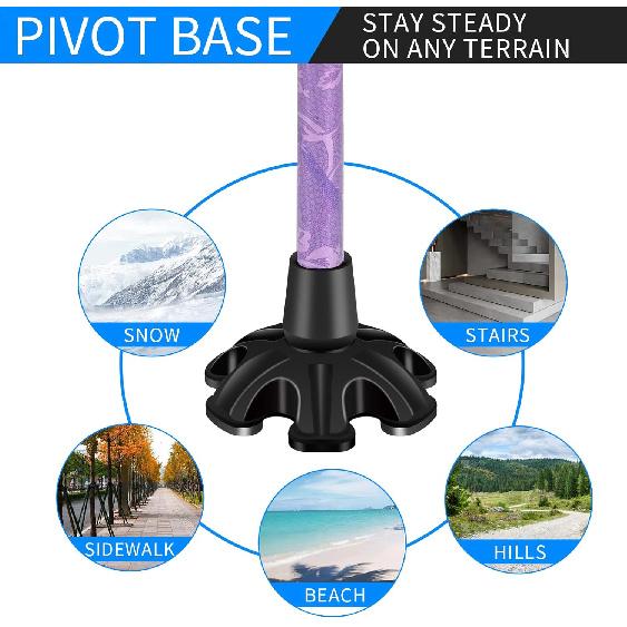 Walking Cane LIXIANG Cane for Man/Woman | Mobility & Daily Living Aids | 5-Level Height Adjustable Walking Stick | Comfortable Plastic T-Handle