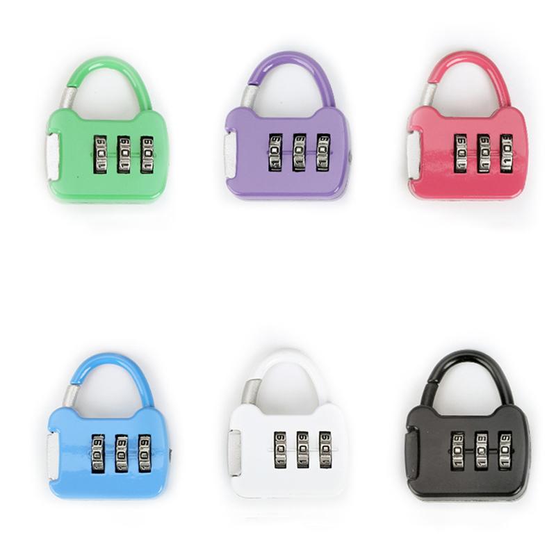 3 Dial Luggage Travel Digit Number Code Lock Combination Padlock Safe Lock For Gym Digital Locker Suitcase Drawer Lock Hardware