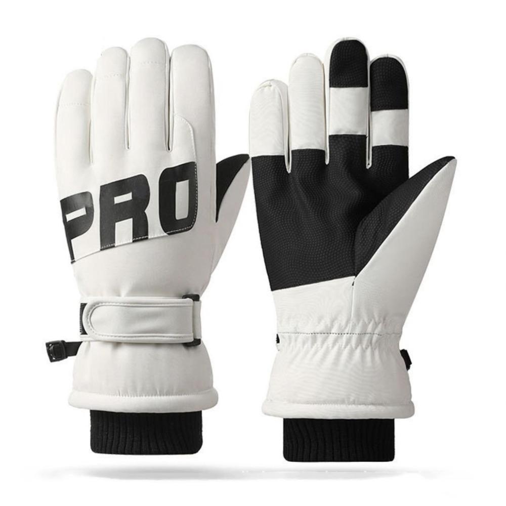 

Polyester Plush Cycling Gloves Non-slip Winter Mittens High Quality Riding Gloves Outdoor XL білий