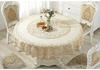 Large Round Table Water-proof Oil-proof Anti-scald Round Domestic Living Room Disk Table Hot Stamping Tablecloth Hotel Article