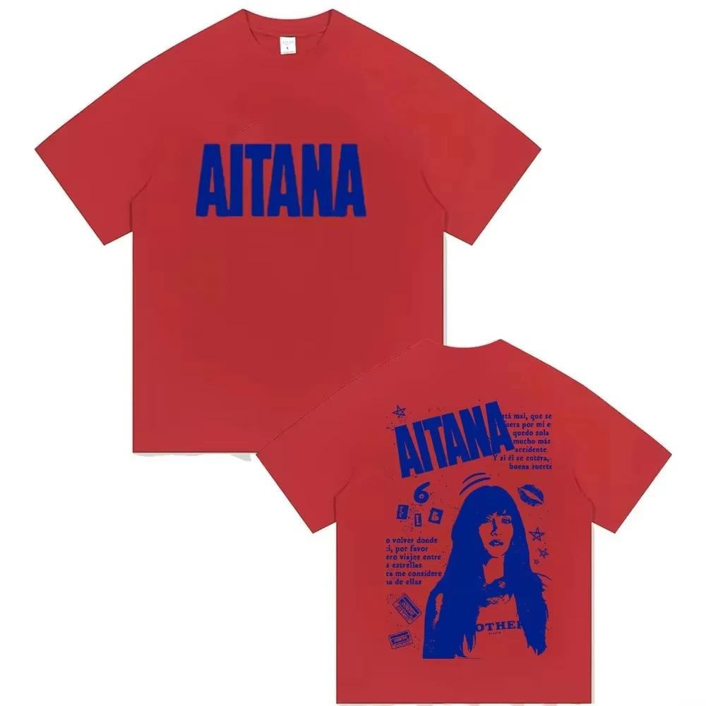 Summer Aitana Cuarto Azul Tour Graphic TShirt Unisex Oversized Short Sleeve Spanish Pop Singer Merch Casual Streetwear Tee