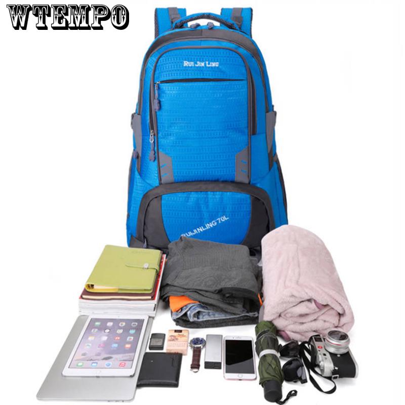 Mochila impermeable de gran capacidad de 70 litros Mochila de viaje al aire  libre Bolsa de montañismo comprar a buen precio — entrega gratuita, reseñas  reales con fotos — Joom