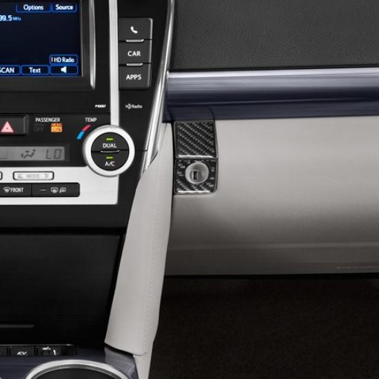 Carbon Fiber Interior Glove Box Handle Cover Trim For Toyota Camry 2012-14