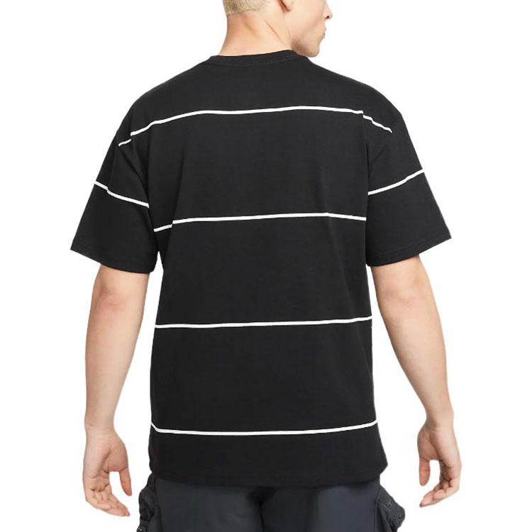 Nike SS22 ACG Striped Crew Neck Short Sleeve T-Shirt Men Tops Black DQ4957-010