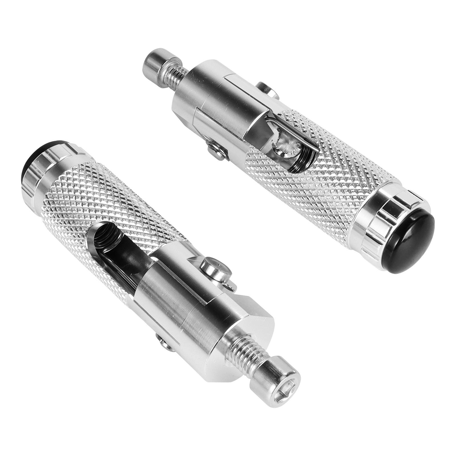 

Universal Motorcycle Motorized Bicycle Folding Foot Rest Round Pedal Compatible with for for for срібний