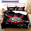 Sport Club Football Crest Printed Pattern Duvet Cover Set – includes 1 duvet cover and 2 matching pillowcases Bedroom decor Christmas gifts