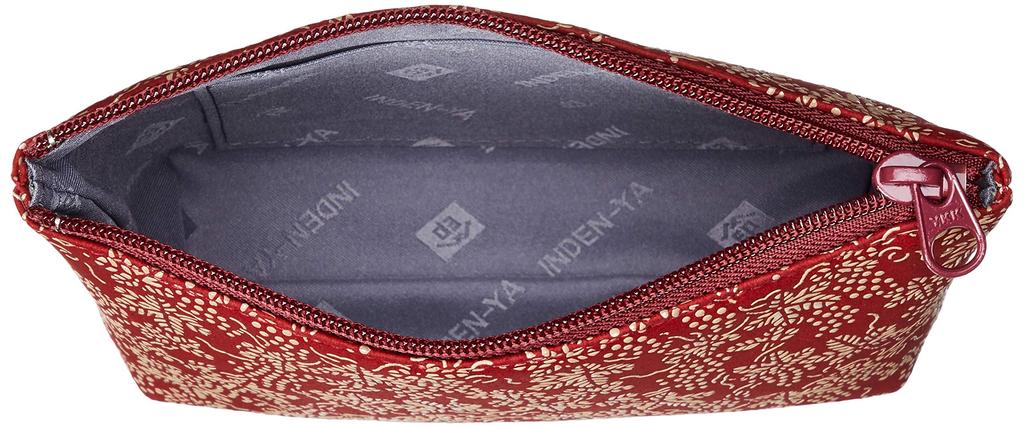 Indenya No. 4-Beutel 4405-13120, Rotwildleder mit Weißem Lack, Traubenmuster 4405-13-120