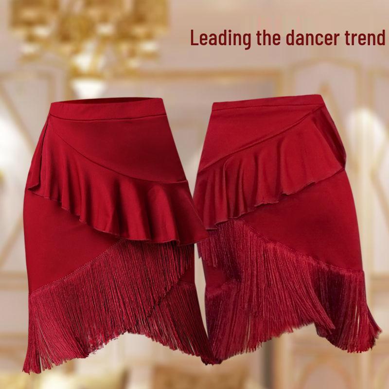 

Доросла та дитяча латиноамериканська спідниця з бахромою - Новий одяг для тренувань M Adult ~50kg