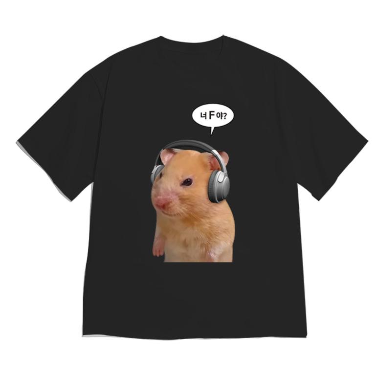 

Funny Hamster TShirt Shortsleeved Korean Graphic Cute Rodent Lover Sassy Gift Top Versatile Minimalist Kawaii Cute Clothes 3XL