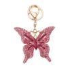 Keychain Pendant Colorful Rhinestones Inlaid Shining Butterfly Design Key Chain with Lobster Clasp Bag Charm Backpack Accessory