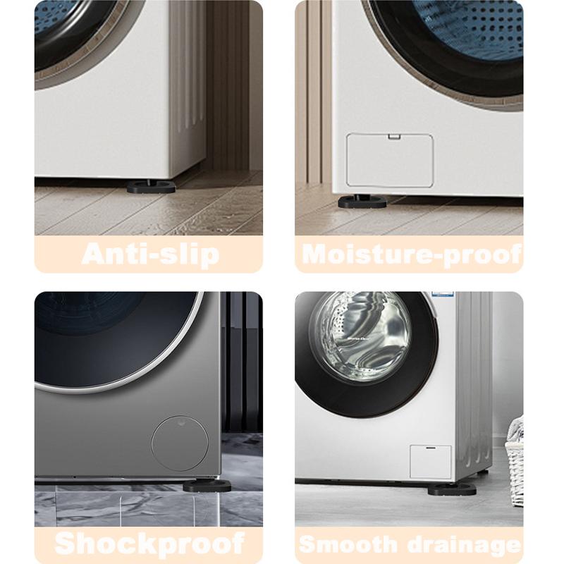 4pcs Anti Vibration Feet Pad Rubber Mat Anti Slip Silent Dampers Stand Universal Washing Machine Refrigerator Furniture Foot Pad