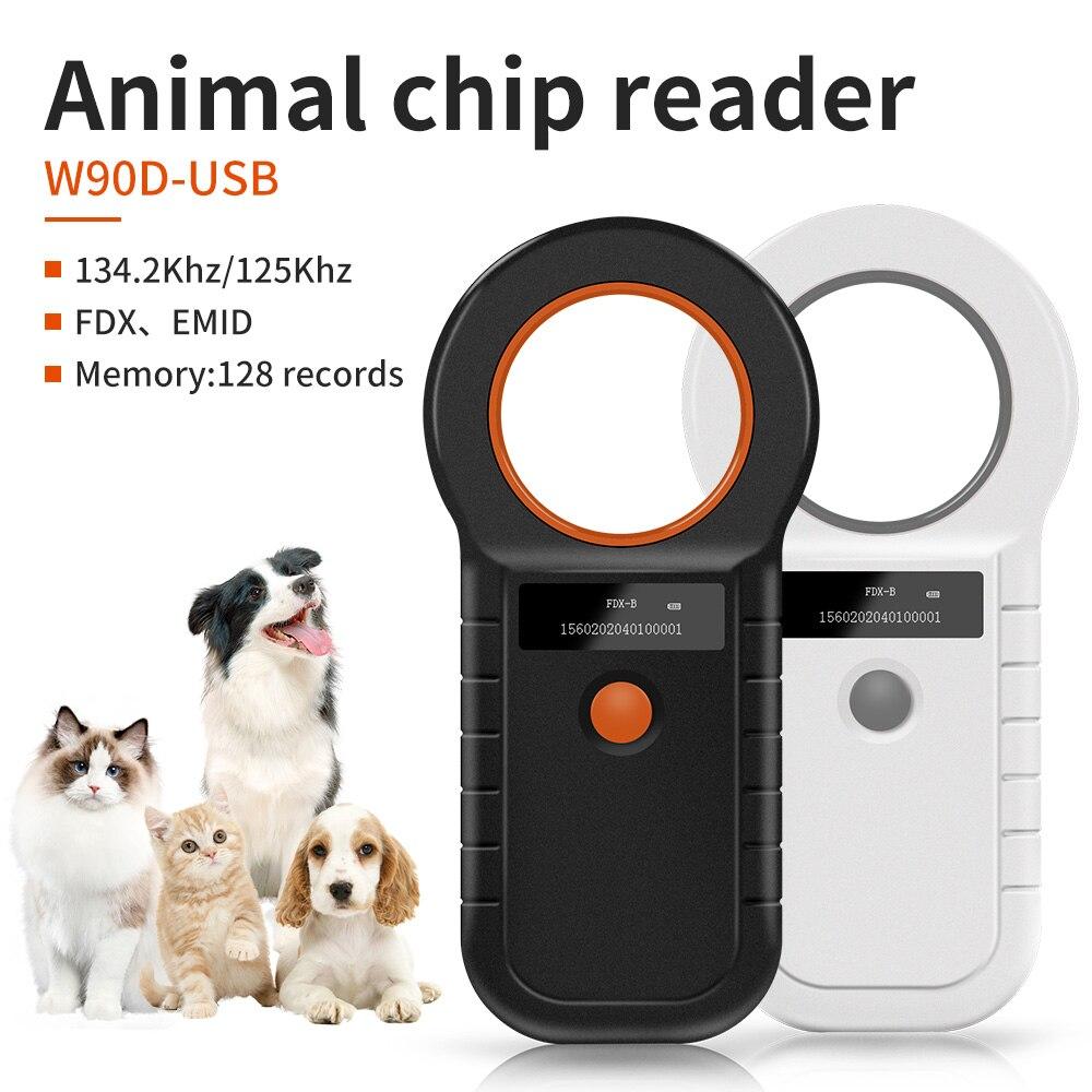 Professional 134.2KHz RFID Animal Reader 15 Digits 125KHz Pet ID Scanner EMID FDX-B ISO 11784/85 Microchip Tag Registration For Cow Fish Dog