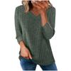 Women's T Shirt Tee Button 3/4 Sleeve Tunic Daily Weekend Fashion Basic V- Neck Regular Top
