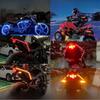 2PCS LED DRL Kit – Flexible Waterproof Daytime Running Lights (White), Turn Signal (Yellow), & Brake Lights (12V) for Cars