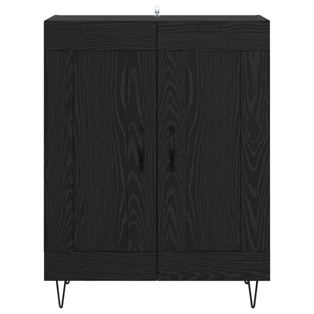 Sideboard in Black Oak Look 69.5 x 34 x 90 cm
