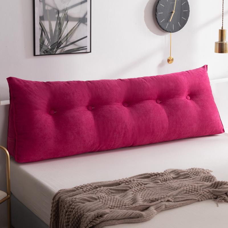 Korean Velvet Nordic Triangle Headboard Cushion: Removable, Washable, Tatami Soft Pack, Lumbar Support, Large Backrest Pillow