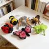 1pcs 6 Kinds of Insects Plush Toys Lifelike Butterfly Ant Bee Ladybug Mantis Spider Funny Simulated Insect Model Doll