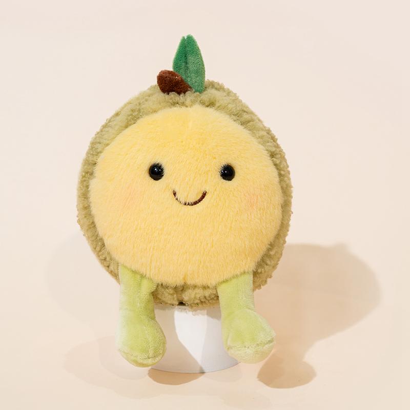 Simulation Fruits Plush Toy Durian Persimmon Peach Mangosteen Sweet Melon Dragon Fruit Soft Stuffed Pendant Doll Funny Gifts
