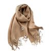 Solid Color Imitation Cashmere Scarf Women's Winter Thickened Double-sided Warm Scarf Cold-proof Outer Long Shawl