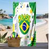 Asciugamano da Spiaggia con Stampa Calcio Brasiliano Asciugatura Rapida Super Assorbente Morbido Asciugamano da Bagno per Nuoto Spiaggia Viaggio Souvenir Regalo