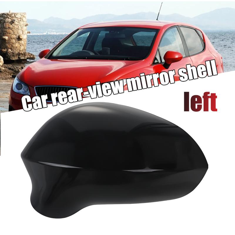 

Left Right Door Wing Side Rearview Mirror Cover For Seat Ibiza 2008 2009 2010 2011 2012 2013 2014 2015 2016 2017 Mirror Cap 1xLH Glossy Black