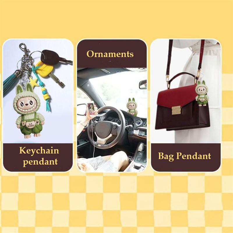 Ny Dukke som Skifter Ansikt Leke Stressreduserende Leker Nøkkelring Veskeanheng Leke med Skiftbart Ansikt for Barn Stresslindring