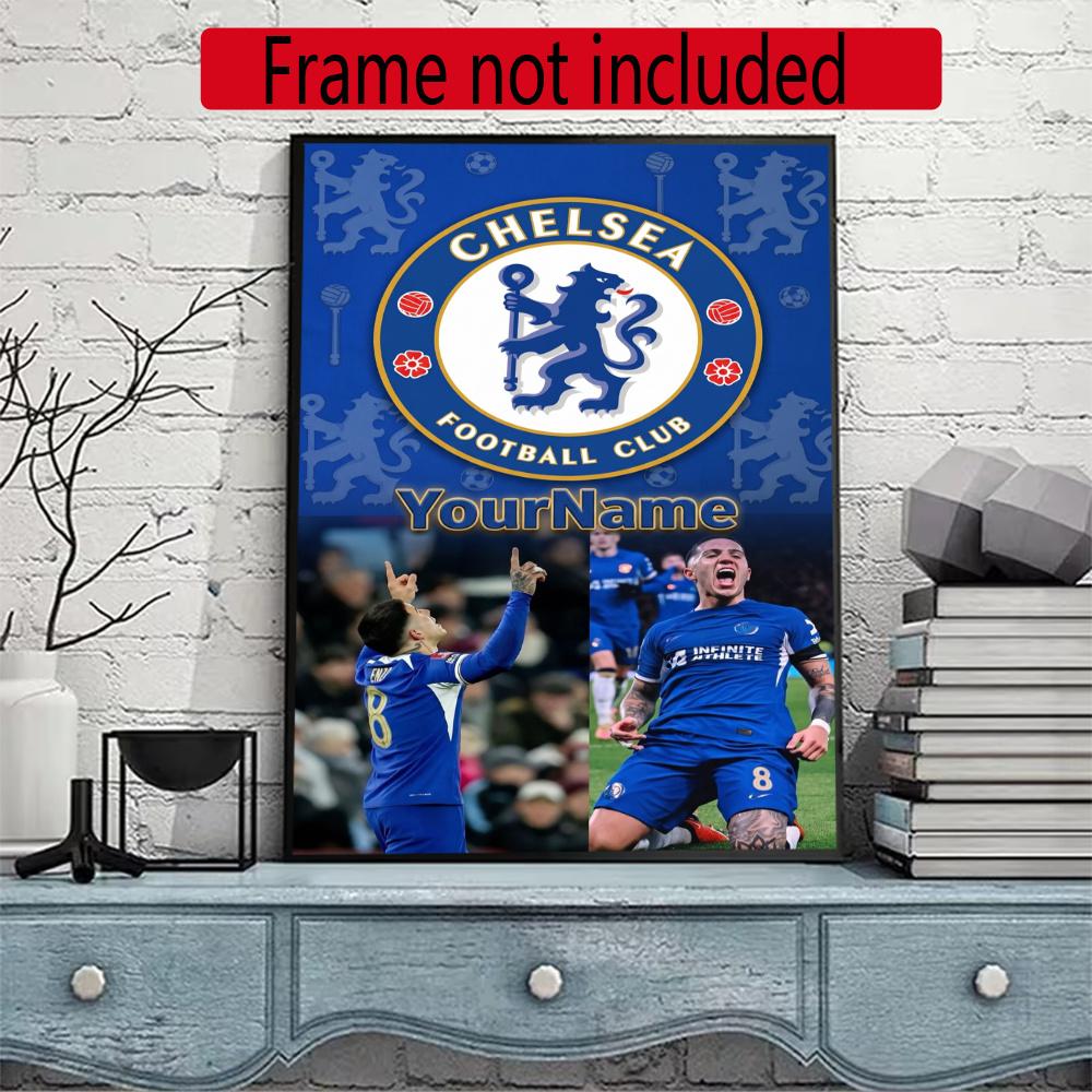 Chelsea Fc Personalized Name Round Diamond Painting Kit Diamond Embroidery Painting Rhinestones Mosaic Frameless Handwork Decoration Arts